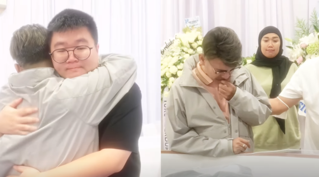 Ruben Onsu di rimah duka Hendrik Lo. (Instagram/@ruben_onsu)